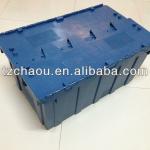 lid-foldable stackable solid plastic crate