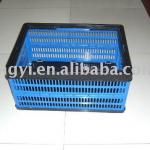 Plastic folding crate