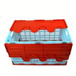 mesh collapsible plastic crate with lid