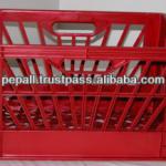 Red Color Dairy Plastic Square Crates for Sale