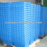 new-designed lid-foldable stackable solid plastic logistic box