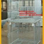 Steel Mesh Crate/Industrial Stackable Storage Wire Mesh Container/Steel Cages