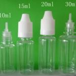 10ml,15ml .30ml thin dropper plastic bottle for E-liquid /PET/Colorful cap