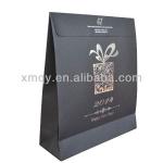 2014 Black Sealable Paper Gift Bag Stamping Silver QY201308705 Paper Gift Bags