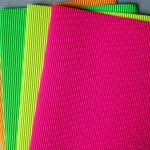 2014 Hot Sale Fluorescent Color Corrugated CardBoard Paper E Wave Corrugated DQOP804