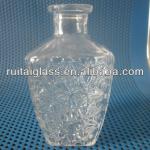 480ml square shape diamaond vodka glass bottle RTX- 087
