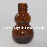 amber double-gourd shap glass dropper bottles for e-cig RT-G