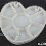 Best selling pill box organizer with Lid round 6 compartments 1cm high 8cm in diameter BOX0219.