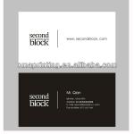 black paper business card with custom foil logo oma-1245