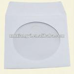 CD DVD White Paper Sleeves, with Clear Window and Flap