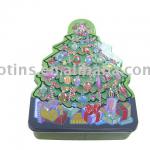 Christmas tree shaped packaging tin box tin can SP121