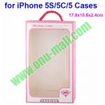 Color Retail Packing Box for iPhone 5S &amp; 5C &amp; 5 &amp; 4S &amp; 4 Cases (17.8x10.6x2.4cm) O-IPPK-2344