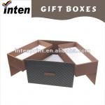 combined paper luggage box with velvet ITG 00472