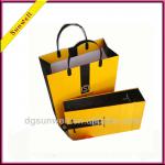 Creative new promotion yellow color printing paper packing bag &amp; packaging bag for gift packaging SWPBG-A059printing paper packing bag &amp; packagi