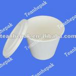 disposable paper dinnerware compostable sugar cane bagasse pulp cups with lids L027,L028