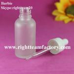 empty 30ml frosted glass bottles with droppers RT-G