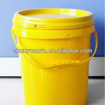 fashionable new arrival yellow PP plastic 5 gallon bucket with lids and handles CYF19ZH