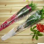 Flower sleeve for single rose,plastic flower sleeves JF-Fs5012