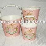 FWS9809 pink angel design colored buckets pails FWS9809 colored buckets pails