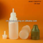 ISO8317 (injection mold) 10ml pe bottle with triangle childproof tamper evident cap CB-PE-CR10ml