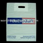 LDPE Die cut patch handle bag with glue reinforcement patch handle bag