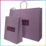 manufacturing handmade Kraft paper bag with twisted handle, recycled bag ZD-PG03