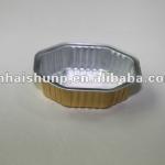 Octagonal aluminium foil food container HS-103B-1