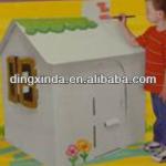 paper big house shape painting box for children LL01206