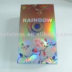 PET/OPP hologram laminated paper packaging box rainbow
