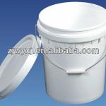 plastic bucket,20L paint bucket,White plastic pail with handle P20L