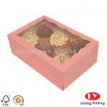 Popular Cupcake Box with insert for 6pcs Cupcakes LYPB0105