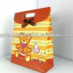 print die cut full color ivory board paper gift bags FXPB-2148