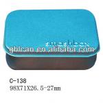 Rectangular Hinged lid Tin Box C-0138