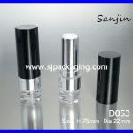round simple empty black lipstick tube custon lipstick tubes mac lipstick packaging D053