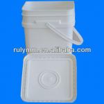 Square food grade plastic pails RPB