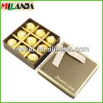 Textured Art Paper Chocolate Box with Gold Foiling CKB-005