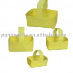 yellow cute small wicker gift baskets PFT10605-1,2,3,4
